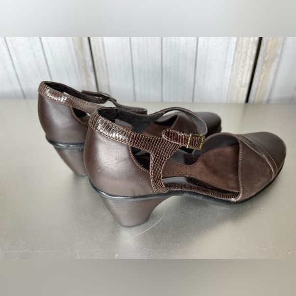 Dansko Women’s Mary Janes Size 39 Brown Leather Heels Made In Portugal - Picture 4 of 8